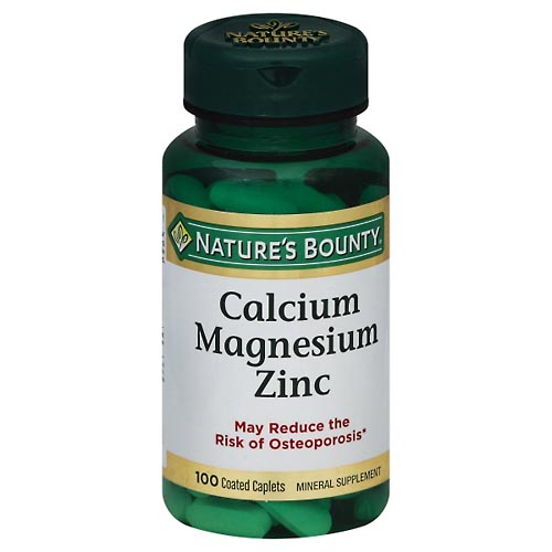 Image for Natures Bounty Calcium Magnesium Zinc, Coated Caplets,100ea from Highland Pharmacy