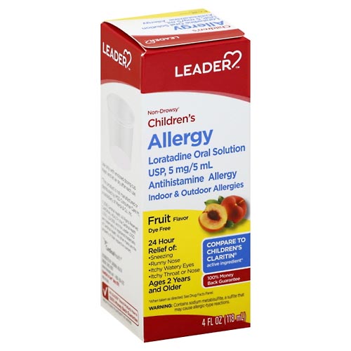 Image for Leader Allergy, Non-Drowsy, Children's, Fruit Flavor,4oz from Highland Pharmacy