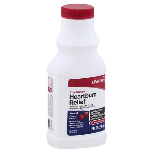 Image for Leader Heartburn Relief, Extra Strength, Cherry Flavor,12oz from Highland Pharmacy