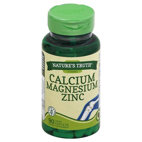 Image for Natures Truth Calcium Magnesium Zinc, Coated Caplets,90ea from Highland Pharmacy